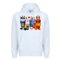 White dispatcher coffee cups Premium Hoodie - Zillion Design Studio