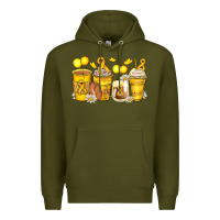 Army Green childhood cancer coffee cups Premium Hoodie - Zillion Design Studio