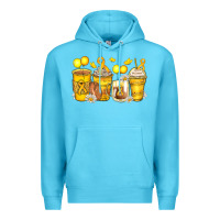 Ocean Blue childhood cancer coffee cups Premium Hoodie - Zillion Design Studio