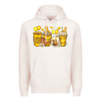 Pale Pink childhood cancer coffee cups Premium Hoodie - Zillion Design Studio