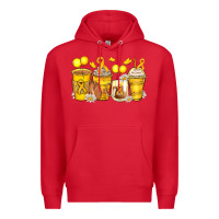 Red childhood cancer coffee cups Premium Hoodie - Zillion Design Studio