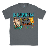 Charcoal Heather İn Everything Give Thanks Classic Tee - BundleAndBundleShop