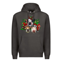 Smoke christmas cows with tree Premium Hoodie - RanaPortraitStore