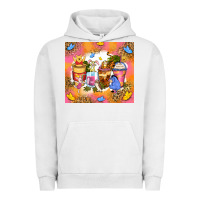 Pigment Lunar Rock cartoon characters coffee cups Urban Hoodie - Zillion Design Studio