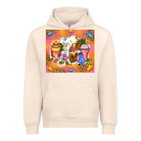 Sandshell cartoon characters coffee cups Urban Hoodie - Zillion Design Studio