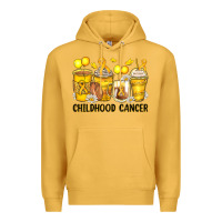 Mustard childhood cancer coffee cups Premium Hoodie - Zillion Design Studio