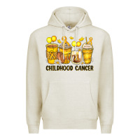 Oatmeal Heather childhood cancer coffee cups Premium Hoodie - Zillion Design Studio
