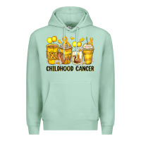 Seafoam childhood cancer coffee cups Premium Hoodie - Zillion Design Studio