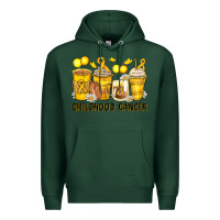 Sports Green childhood cancer coffee cups Premium Hoodie - Zillion Design Studio