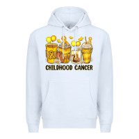 White childhood cancer coffee cups Premium Hoodie - Zillion Design Studio