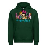 Forest Green mom life with skull Urban Hoodie - texasbilliewilder