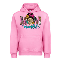 Fuchsia Pink mom life with skull Urban Hoodie - texasbilliewilder