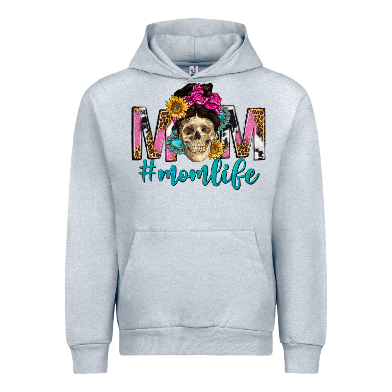 Mom Life With Skull Urban Hoodie by texasbilliewilder | Teevron