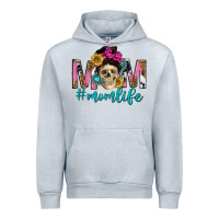 Heather Grey mom life with skull Urban Hoodie - texasbilliewilder