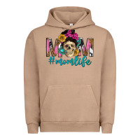 Pigment Burro mom life with skull Urban Hoodie - texasbilliewilder