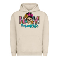Pigment French Oak mom life with skull Urban Hoodie - texasbilliewilder