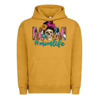 Pigment Peanut Butter mom life with skull Urban Hoodie - texasbilliewilder