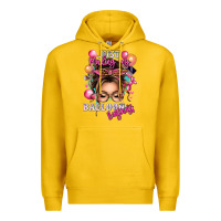Just Minding My Balloon Business Messy Bun Premium Hoodie | Teevron
