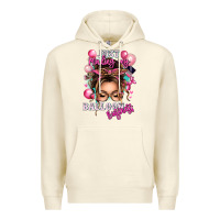 Sandshell just minding my balloon business messy bun Premium Hoodie - texasbilliewilder