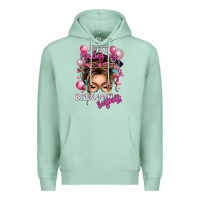 Seafoam just minding my balloon business messy bun Premium Hoodie - texasbilliewilder