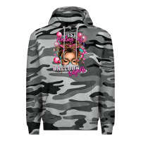 Slate Camo just minding my balloon business messy bun Premium Hoodie - texasbilliewilder