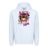 White just minding my balloon business messy bun Premium Hoodie - texasbilliewilder