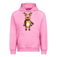 Fuchsia Pink cute reindeer Urban Hoodie - RanaPortraitStore
