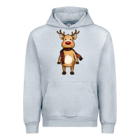 Heather Grey cute reindeer Urban Hoodie - RanaPortraitStore