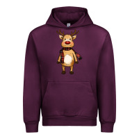Mauve Wine cute reindeer Urban Hoodie - RanaPortraitStore