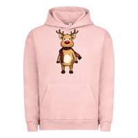 Pigment Salmon cute reindeer Urban Hoodie - RanaPortraitStore