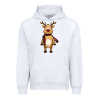 White cute reindeer Urban Hoodie - RanaPortraitStore