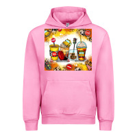Fuchsia Pink bus driver coffee cups Urban Hoodie - Zillion Design Studio