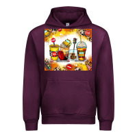 Mauve Wine bus driver coffee cups Urban Hoodie - Zillion Design Studio
