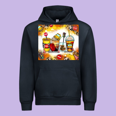 Bus Driver Coffee Cups Urban Hoodie Designed By Zillion Design Studio