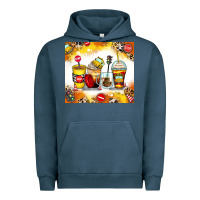 Pigment Midnight Navy bus driver coffee cups Urban Hoodie - Zillion Design Studio
