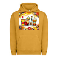Pigment Peanut Butter bus driver coffee cups Urban Hoodie - Zillion Design Studio