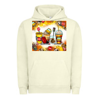 Pigment Pistachio bus driver coffee cups Urban Hoodie - Zillion Design Studio