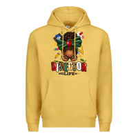 Antique Gold director life afro messy bun Premium Hoodie - texasbilliewilder
