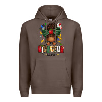 Coffee director life afro messy bun Premium Hoodie - texasbilliewilder