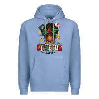 Colony Blue director life afro messy bun Premium Hoodie - texasbilliewilder