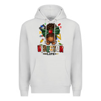 Dove Grey director life afro messy bun Premium Hoodie - texasbilliewilder