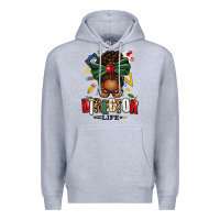 Heather Grey director life afro messy bun Premium Hoodie - texasbilliewilder