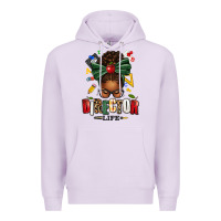 Lilac director life afro messy bun Premium Hoodie - texasbilliewilder