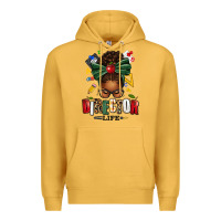 Mustard director life afro messy bun Premium Hoodie - texasbilliewilder