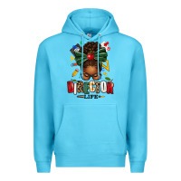 Ocean Blue director life afro messy bun Premium Hoodie - texasbilliewilder