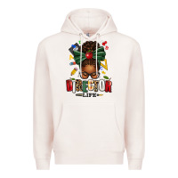 Pale Pink director life afro messy bun Premium Hoodie - texasbilliewilder