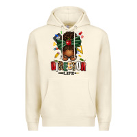 Sandshell director life afro messy bun Premium Hoodie - texasbilliewilder