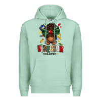 Seafoam director life afro messy bun Premium Hoodie - texasbilliewilder