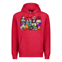 Cardinal halloween cartoon characters coffee cups Premium Hoodie - Zillion Design Studio
