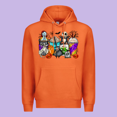 Halloween Cartoon Characters Coffee Cups Premium Hoodie Designed By Zillion Design Studio